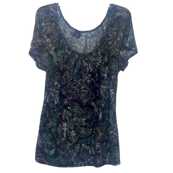 Faded Glory Tops - 🌞 Faded Glory black short sleeve off the shoulder/scoop tunic women plus size 20